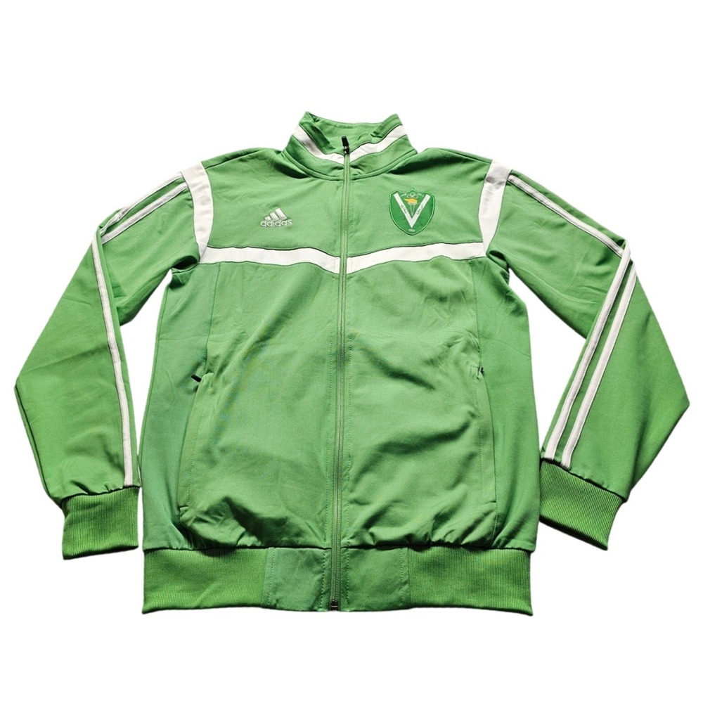 Adidas Originals Track Jacket Mens M Green Soccer Football Full Zip Activewear